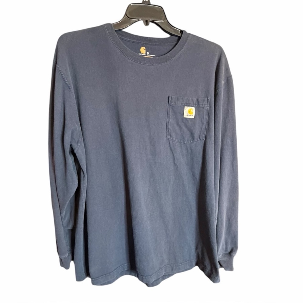 Carhartt Blue Original Fit Long Sleeved T-Shirt Sz XL
